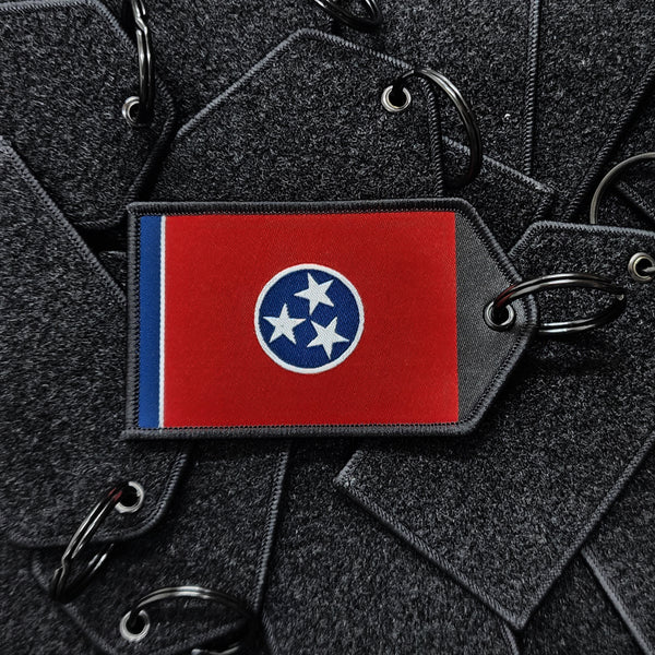 2"x3" Tennessee State Flag Patch Keychain