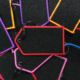 2"x3" Double Sided Patch Keychain Color Border